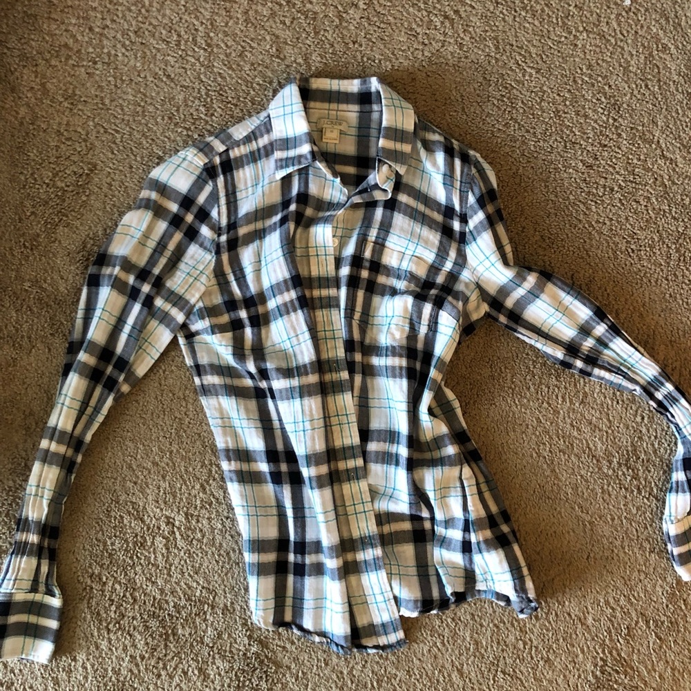 J crew plaid button down